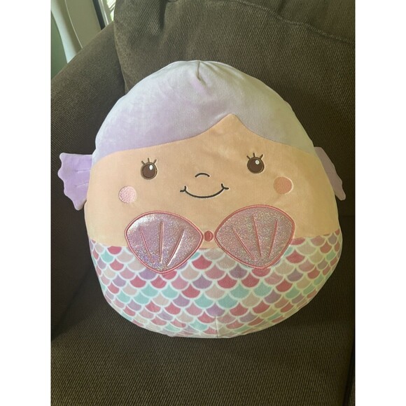 Squishmallows 16” Soft Plush Toy Pillow (Denise the Mermaid) NWT - Picture 1 of 6